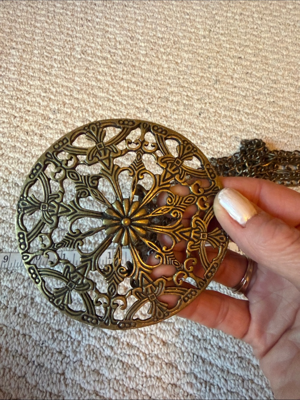 Vintage-Inspired Multistrand Filigree Chain Belt - Antique Gold - Picture 7 of 12